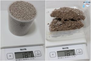 固まるネコ砂の砂の重さ