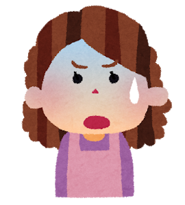 焦ったお母さんのイラスト