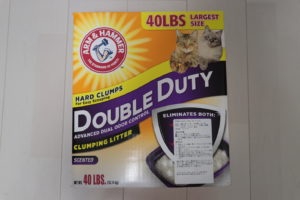 Double Duty Cat Litter（パッケージ表）