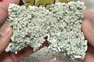 あまえんぼニオイを吸収する猫砂の固まり断面