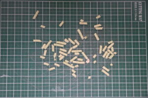 えんどう豆の猫砂の砂粒の大きさ