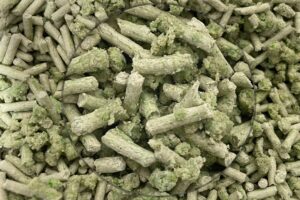 えんどう豆の猫砂を拡大した写真